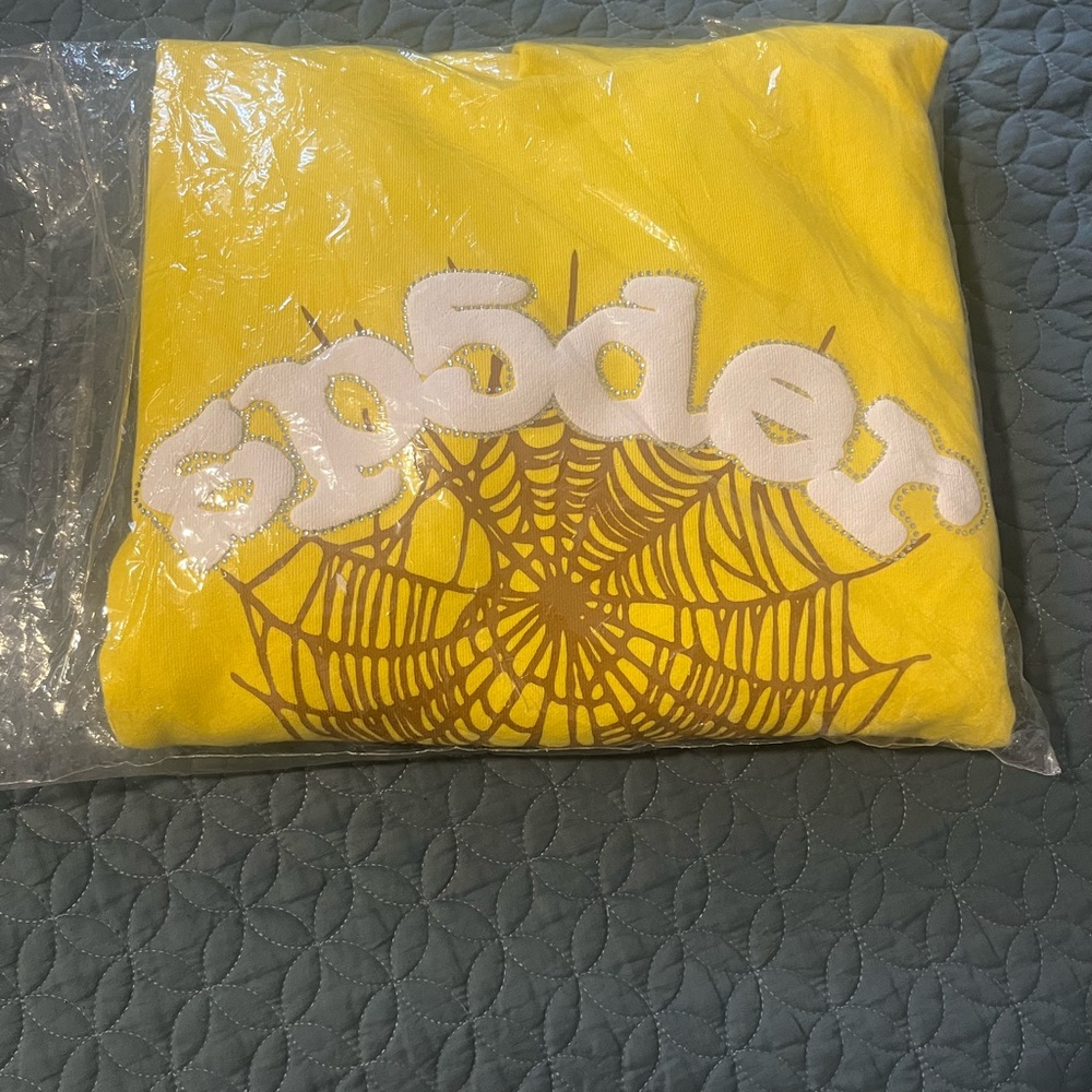 Yellow Sp5der hoodie